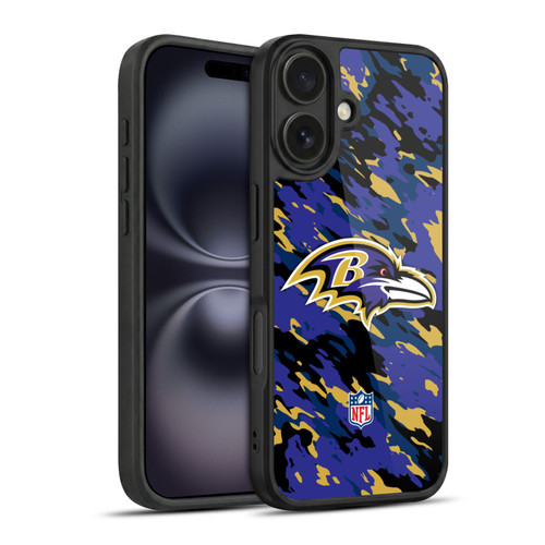 NFL Baltimore Ravens Logo Camou Gel Armour Case For Apple iPhone 16