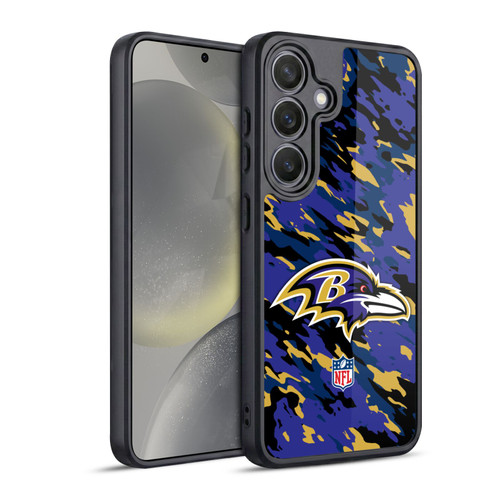 NFL Baltimore Ravens Logo Camou Gel Armour Case For Samsung Galaxy S24 5G
