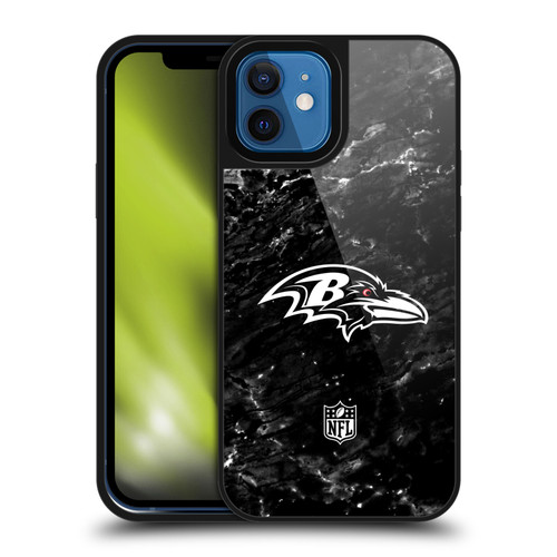 NFL Baltimore Ravens Artwork Marble Gel Armour Case For Apple iPhone 12 / iPhone 12 Pro