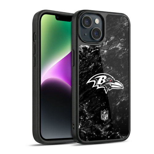 NFL Baltimore Ravens Artwork Marble Gel Armour Case For Apple iPhone 14
