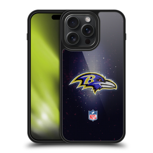 NFL Baltimore Ravens Artwork LED Gel Armour Case For Apple iPhone 15 Pro Max
