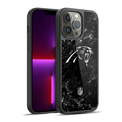 NFL Carolina Panthers Artwork Marble Gel Armour Case For Apple iPhone 13 Pro Max
