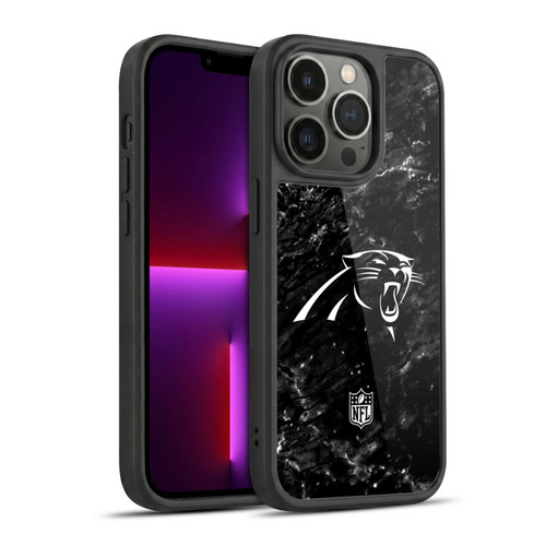 NFL Carolina Panthers Artwork Marble Gel Armour Case For Apple iPhone 13 Pro
