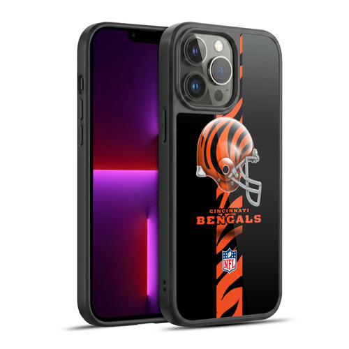 NFL Cincinnati Bengals Logo Helmet Gel Armour Case For Apple iPhone 13 Pro Max