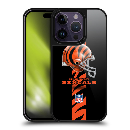 NFL Cincinnati Bengals Logo Helmet Gel Armour Case For Apple iPhone 14 Pro