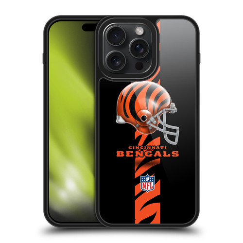 NFL Cincinnati Bengals Logo Helmet Gel Armour Case For Apple iPhone 15 Pro Max