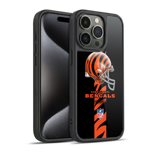 NFL Cincinnati Bengals Logo Helmet Gel Armour Case For Apple iPhone 15 Pro
