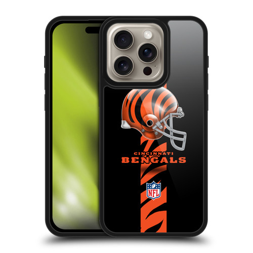 NFL Cincinnati Bengals Logo Helmet Gel Armour Case For Apple iPhone 16 Pro