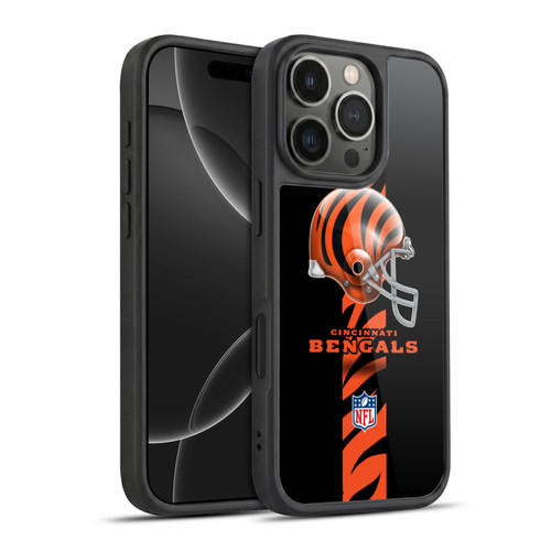 NFL Cincinnati Bengals Logo Helmet Gel Armour Case For Apple iPhone 16 Pro