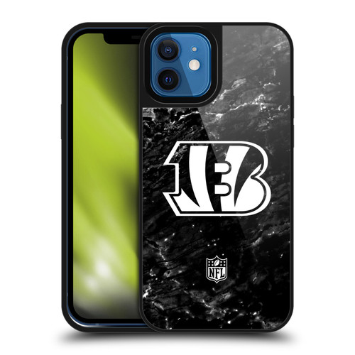 NFL Cincinnati Bengals Artwork Marble Gel Armour Case For Apple iPhone 12 / iPhone 12 Pro