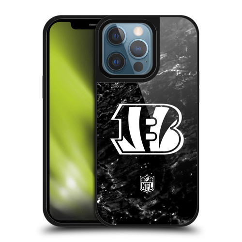 NFL Cincinnati Bengals Artwork Marble Gel Armour Case For Apple iPhone 13 Pro