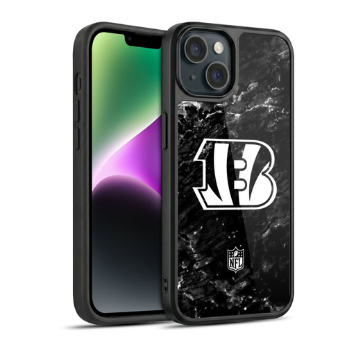 NFL Cincinnati Bengals Artwork Marble Gel Armour Case For Apple iPhone 14