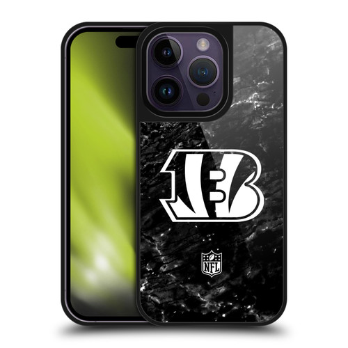 NFL Cincinnati Bengals Artwork Marble Gel Armour Case For Apple iPhone 14 Pro