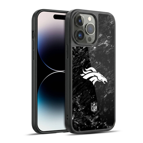 NFL Denver Broncos Artwork Marble Gel Armour Case For Apple iPhone 14 Pro Max
