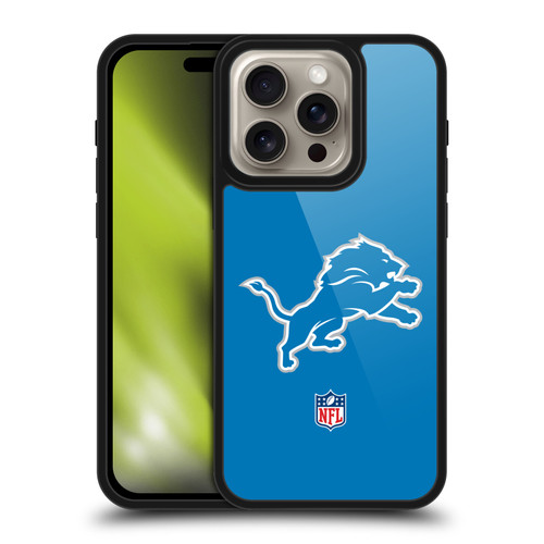 NFL Detroit Lions Logo Plain Gel Armour Case For Apple iPhone 16 Pro
