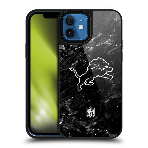 NFL Detroit Lions Artwork Marble Gel Armour Case For Apple iPhone 12 / iPhone 12 Pro