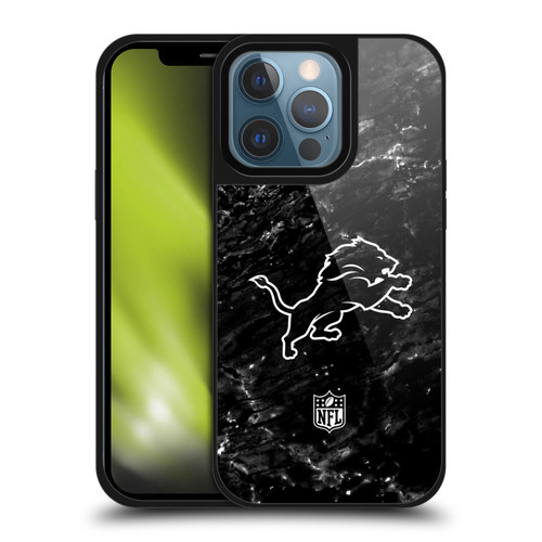 NFL Detroit Lions Artwork Marble Gel Armour Case For Apple iPhone 13 Pro