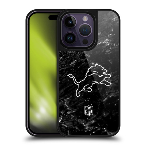 NFL Detroit Lions Artwork Marble Gel Armour Case For Apple iPhone 14 Pro
