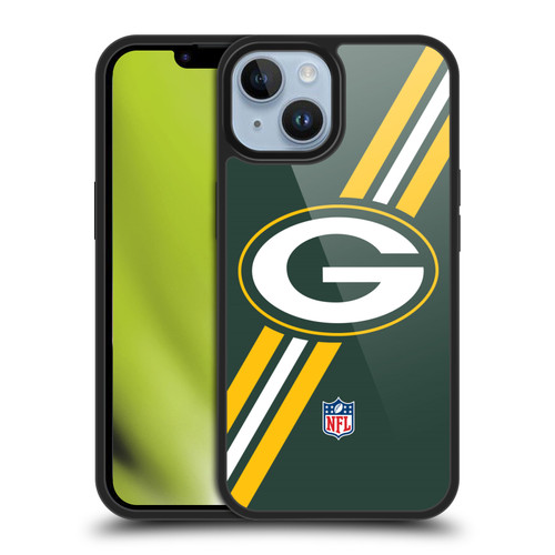 NFL Green Bay Packers Logo Stripes Gel Armour Case For Apple iPhone 14 NFL Green Bay Packers Logo Stripes Gel Armour Case For Apple iPhone 14