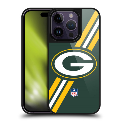 NFL Green Bay Packers Logo Stripes Gel Armour Case For Apple iPhone 14 Pro