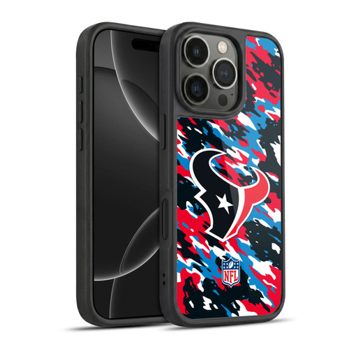 NFL Houston Texans Logo Camou Gel Armour Case For Apple iPhone 16 Pro