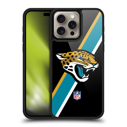 NFL Jacksonville Jaguars Logo Stripes Gel Armour Case For Apple iPhone 16 Pro Max
