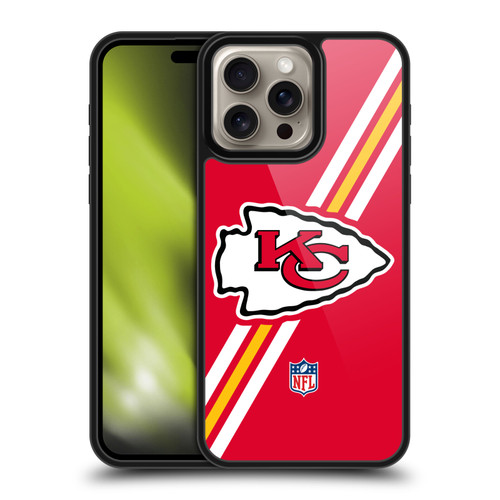 NFL Kansas City Chiefs Logo Stripes Gel Armour Case For Apple iPhone 16 Pro Max