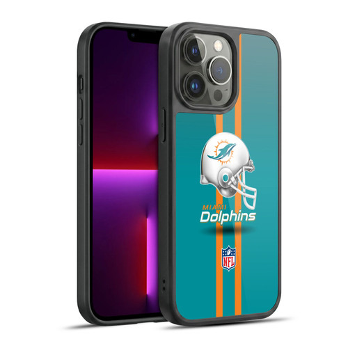 NFL Miami Dolphins Logo Helmet Gel Armour Case For Apple iPhone 13 Pro Max