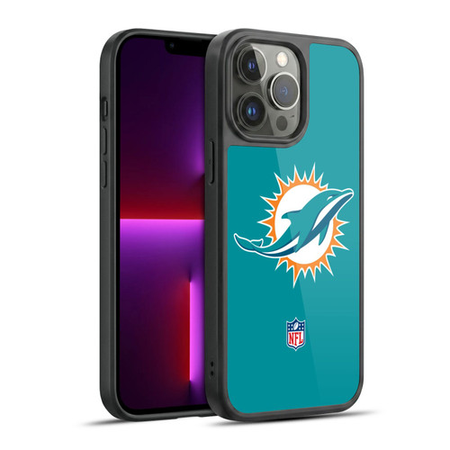 NFL Miami Dolphins Logo Plain Gel Armour Case For Apple iPhone 13 Pro Max