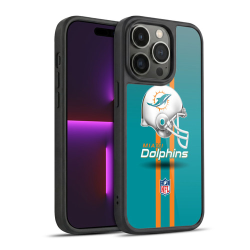 NFL Miami Dolphins Logo Helmet Gel Armour Case For Apple iPhone 14 Pro