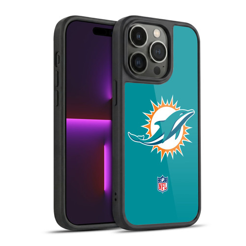 NFL Miami Dolphins Logo Plain Gel Armour Case For Apple iPhone 14 Pro