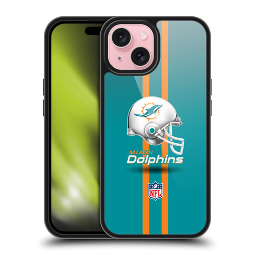 NFL Miami Dolphins Logo Helmet Gel Armour Case For Apple iPhone 15