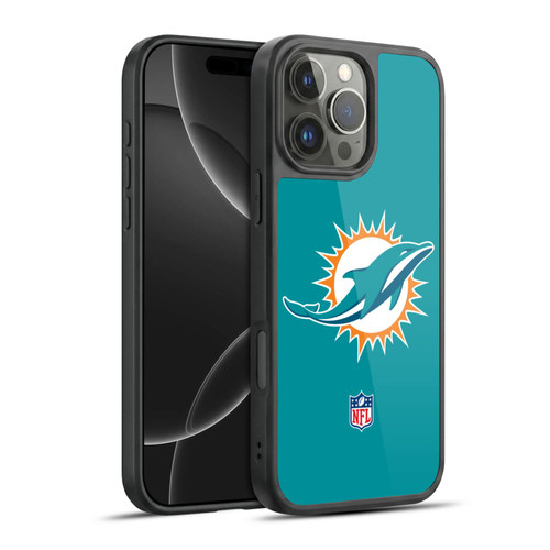 NFL Miami Dolphins Logo Plain Gel Armour Case For Apple iPhone 16 Pro Max