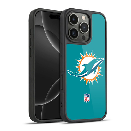 NFL Miami Dolphins Logo Plain Gel Armour Case For Apple iPhone 16 Pro