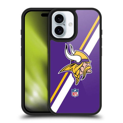 NFL Minnesota Vikings Logo Stripes Gel Armour Case For Apple iPhone 16
