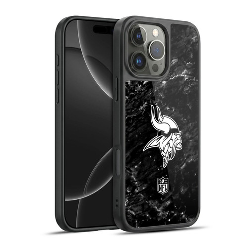 NFL Minnesota Vikings Artwork Marble Gel Armour Case For Apple iPhone 16 Pro Max
