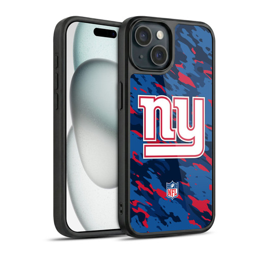 NFL New York Giants Logo Camou Gel Armour Case For Apple iPhone 15