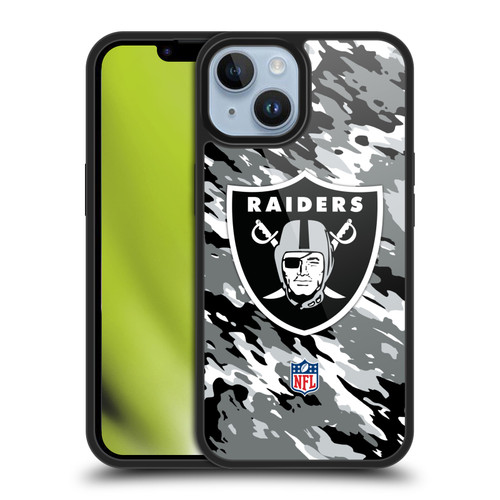 NFL Las Vegas Raiders Logo Camou Gel Armour Case For Apple iPhone 14 NFL Las Vegas Raiders Logo Camou Gel Armour Case For Apple iPhone 14