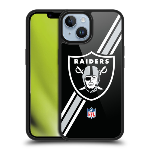 NFL Las Vegas Raiders Logo Stripes Gel Armour Case For Apple iPhone 14 NFL Las Vegas Raiders Logo Stripes Gel Armour Case For Apple iPhone 14