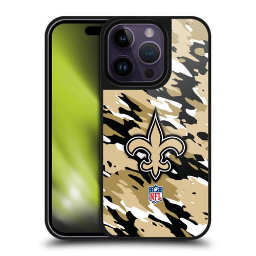 NFL New Orleans Saints Logo Camou Gel Armour Case For Apple iPhone 14 Pro NFL New Orleans Saints Logo Camou Gel Armour Case For Apple iPhone 14 Pro