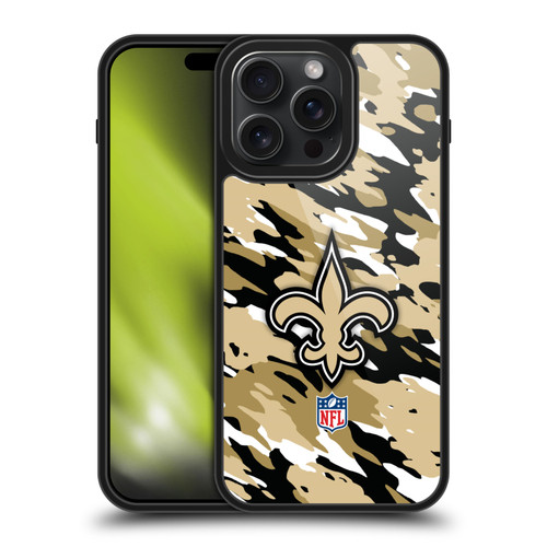 NFL New Orleans Saints Logo Camou Gel Armour Case For Apple iPhone 15 Pro Max NFL New Orleans Saints Logo Camou Gel Armour Case For Apple iPhone 15 Pro Max