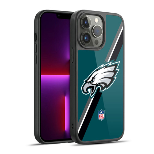 NFL Philadelphia Eagles Logo Stripes Gel Armour Case For Apple iPhone 13 Pro Max