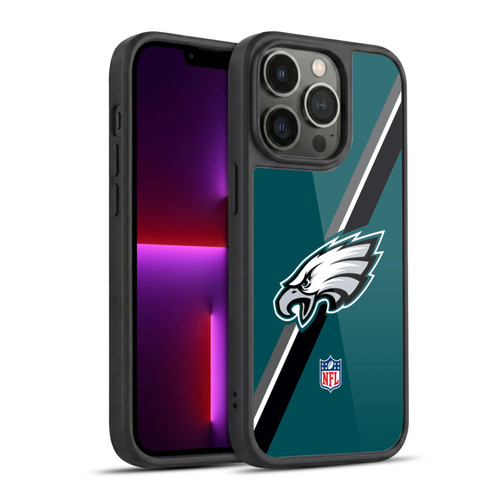 NFL Philadelphia Eagles Logo Stripes Gel Armour Case For Apple iPhone 13 Pro