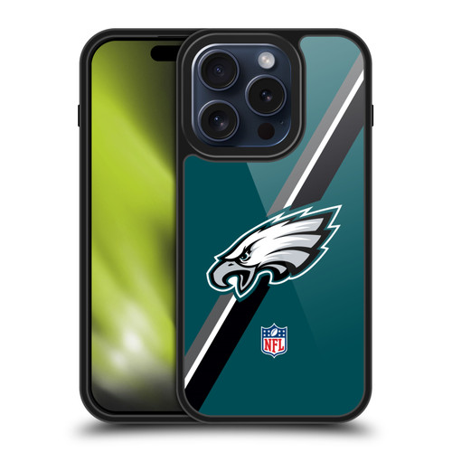 NFL Philadelphia Eagles Logo Stripes Gel Armour Case For Apple iPhone 15 Pro