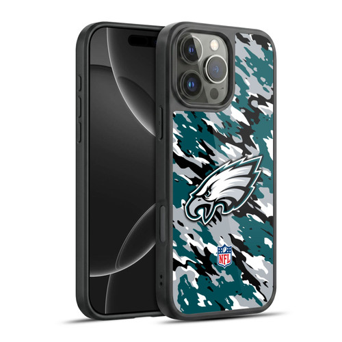 NFL Philadelphia Eagles Logo Camou Gel Armour Case For Apple iPhone 16 Pro Max