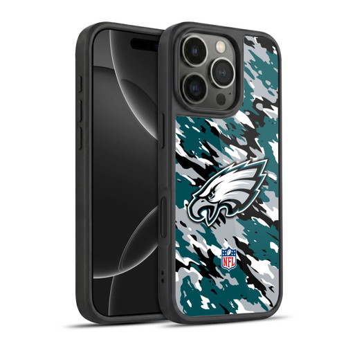 NFL Philadelphia Eagles Logo Camou Gel Armour Case For Apple iPhone 16 Pro