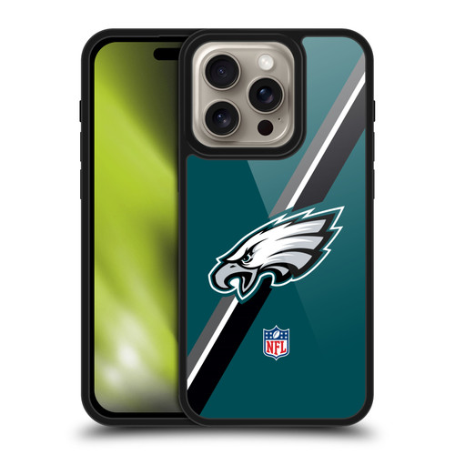 NFL Philadelphia Eagles Logo Stripes Gel Armour Case For Apple iPhone 16 Pro