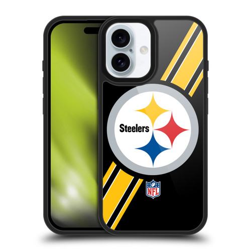 NFL Pittsburgh Steelers Logo Stripes Gel Armour Case For Apple iPhone 16