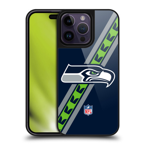 NFL Seattle Seahawks Logo Stripes Gel Armour Case For Apple iPhone 14 Pro Max NFL Seattle Seahawks Logo Stripes Gel Armour Case For Apple iPhone 14 Pro Max
