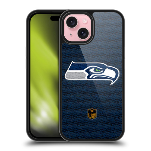 NFL Seattle Seahawks Logo Football Gel Armour Case For Apple iPhone 15